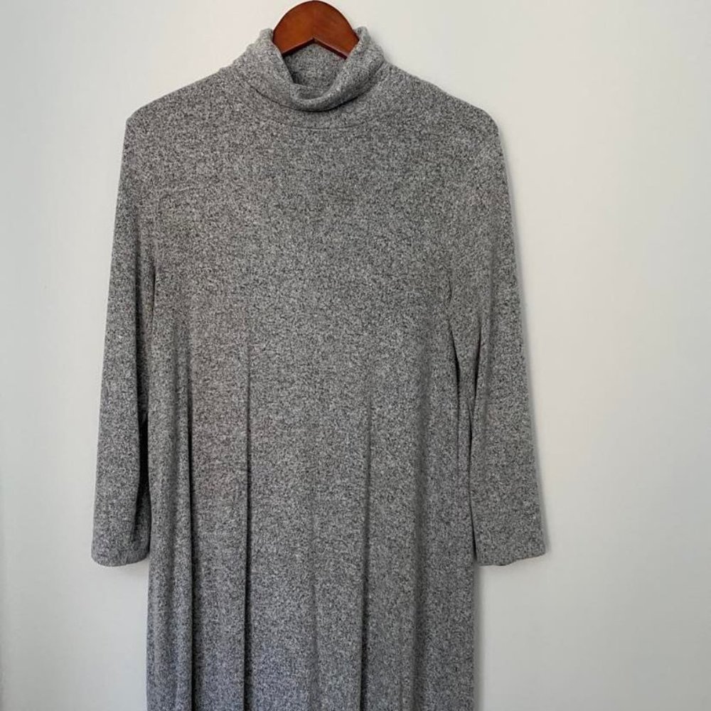 Midi-Length Turtle-Neck Dress